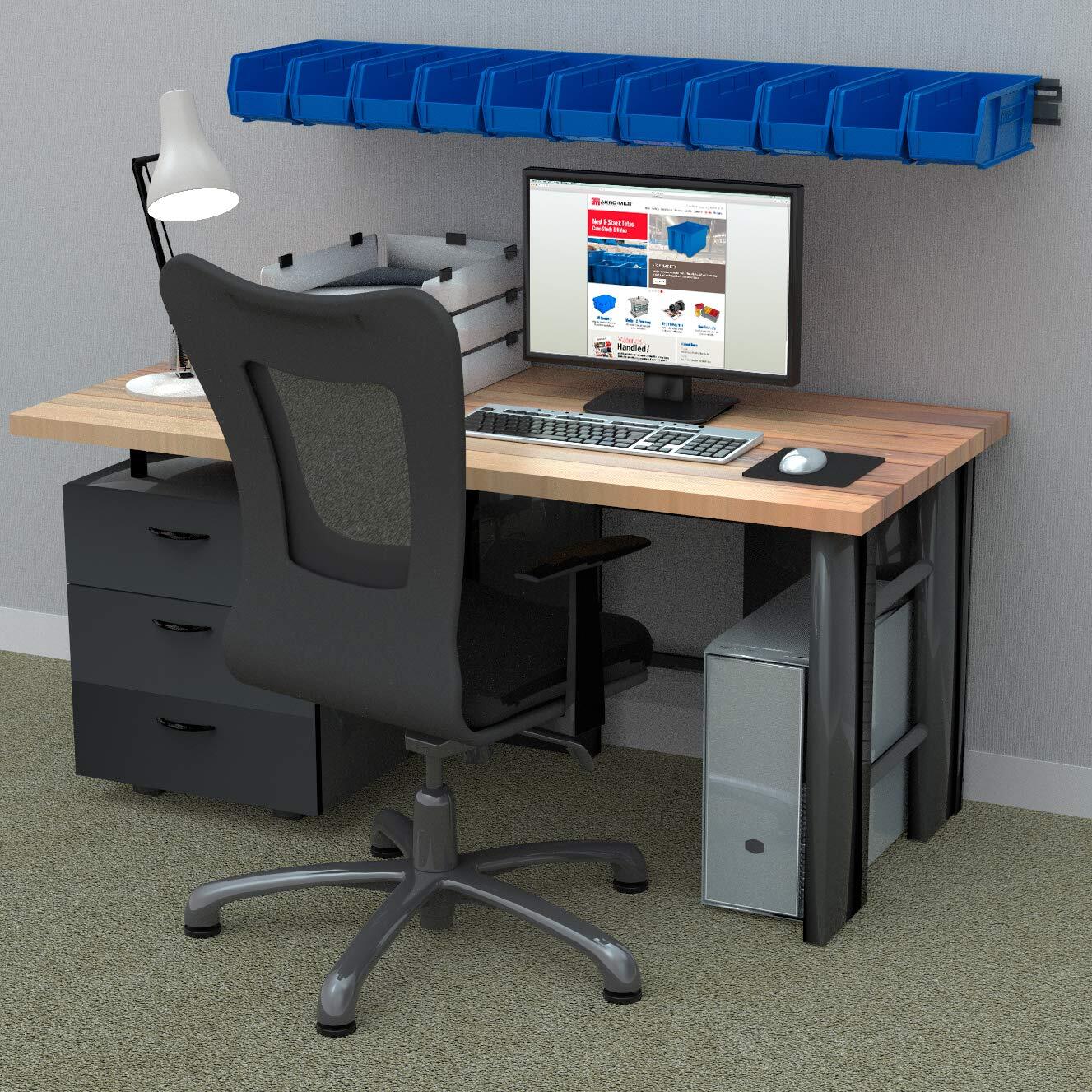 Akro-Mils 30148 48-Inch Steel Organizer Wall Mount Rail for Mounting AkroBin