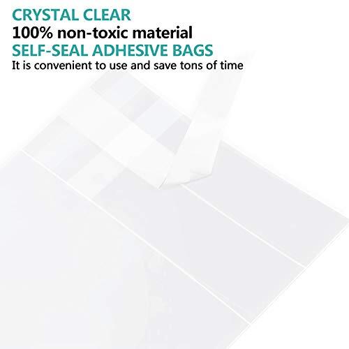 4” X 6” 1000 Clear Resealable Cellophane Cello Bags Self Seal – Fits 4X6