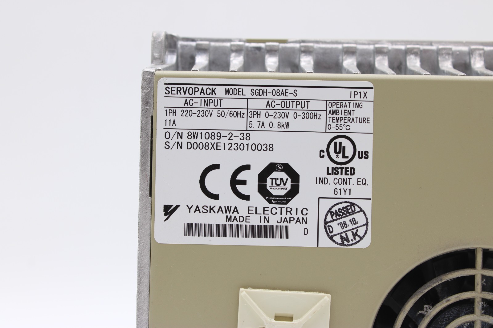 Yaskawa SGDH-08AE-S High-Performance AC Servo Amplifier Drive