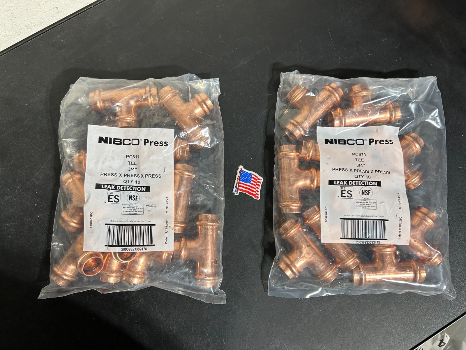 NIBCO PROPRESS 3/4″ TEES (20 pieces) VIEGA *New in Bags* MADE IN USA