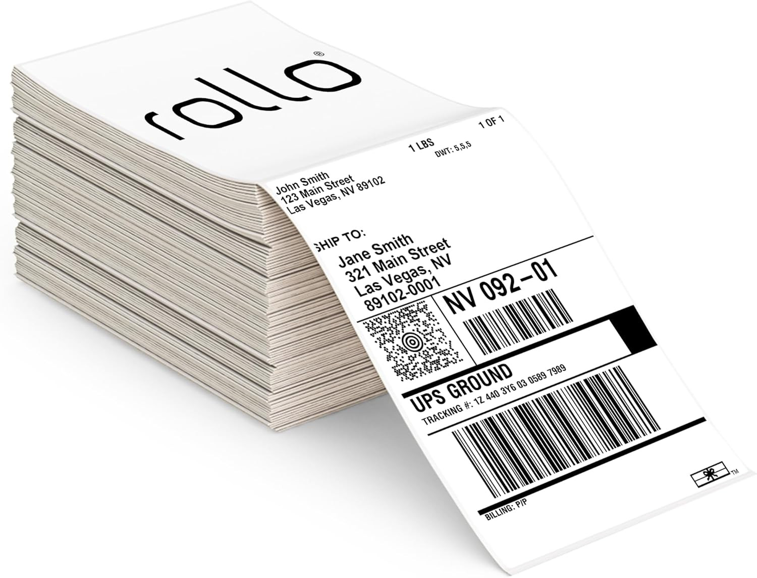 Rollo Direct Thermal Shipping Labels – Pack of 500 4X6 Thermal Labels Fanfold –