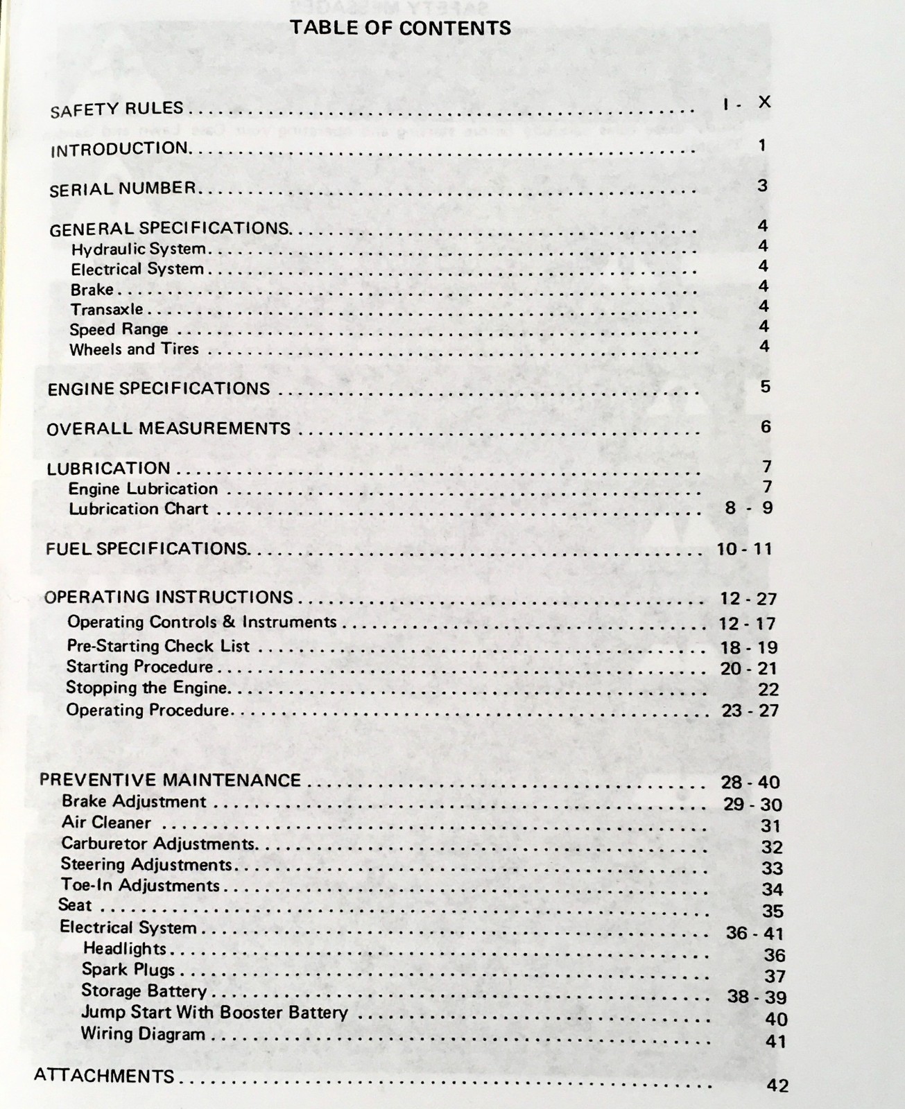 Ji Case 446 448 Compact Tractor Operators Owners Manual No. 9-7080 Mower Onan