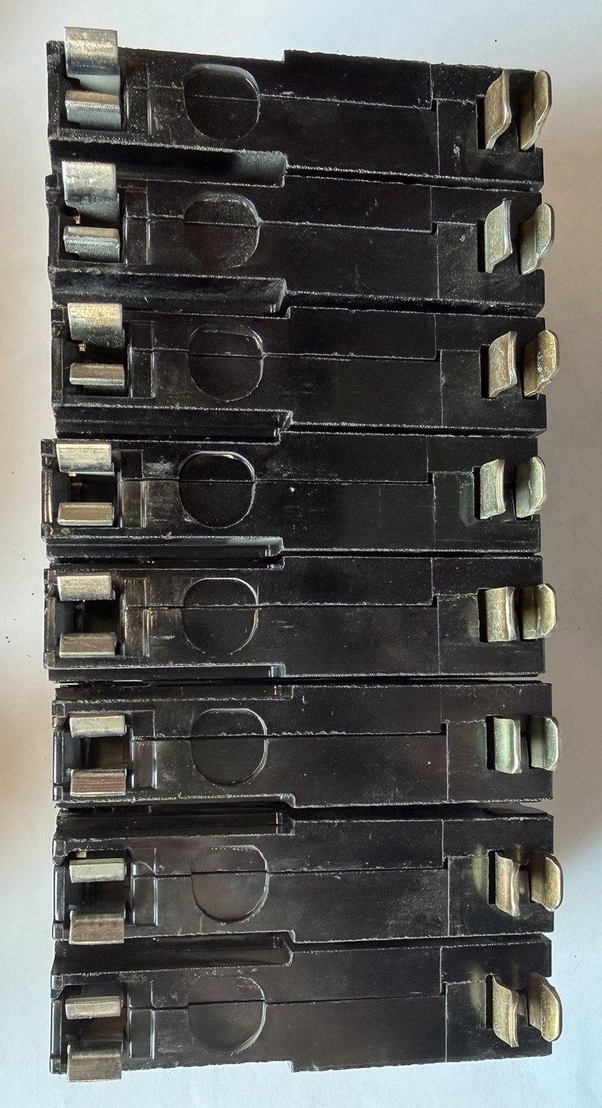 Lot of 8 Square D QO120 1-Pole 20 Amp Circuit Breakers – Used – QO Series