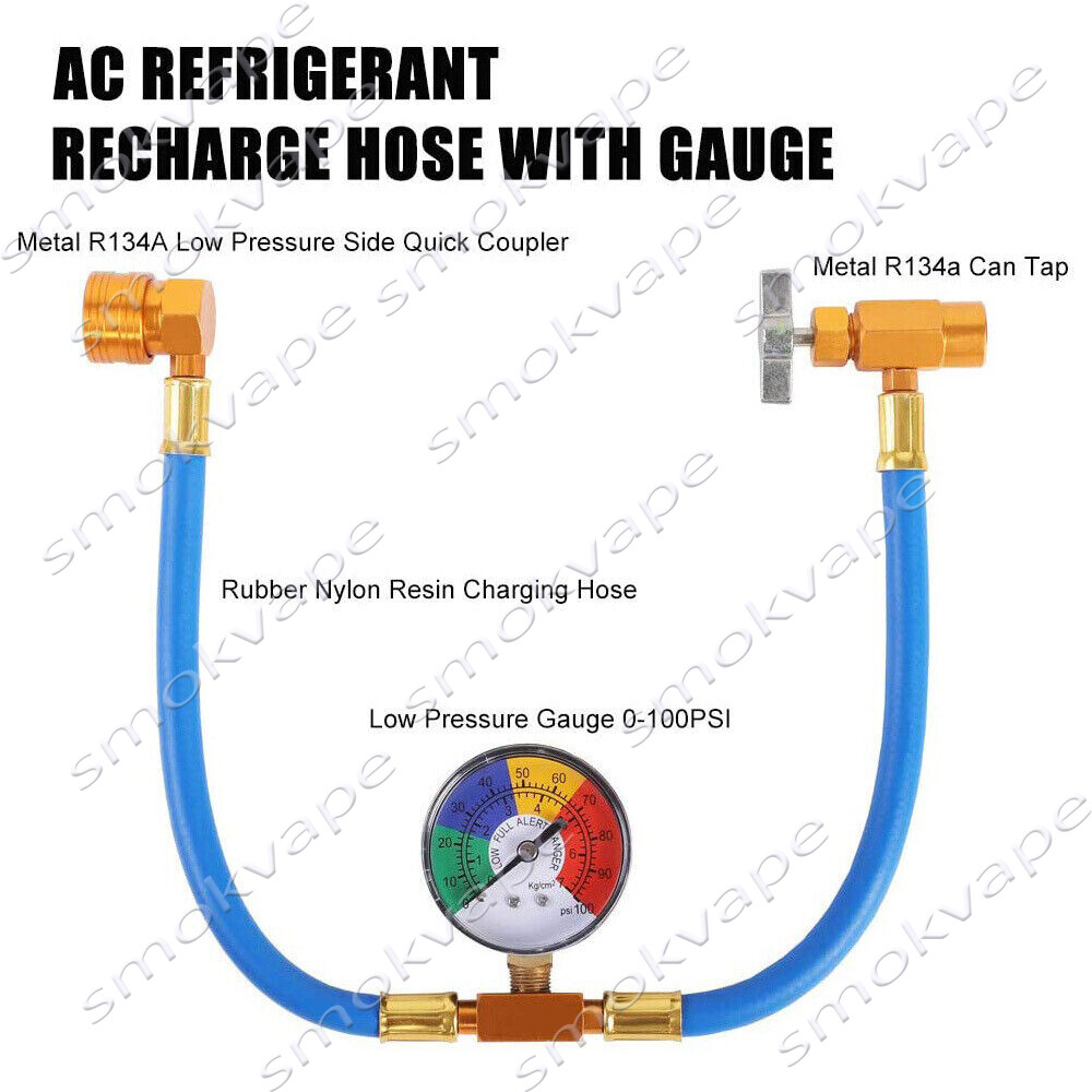 Refrigerant Recharge Kit A/C R134-a Self-Sealing Adapter for AC Sealing cans