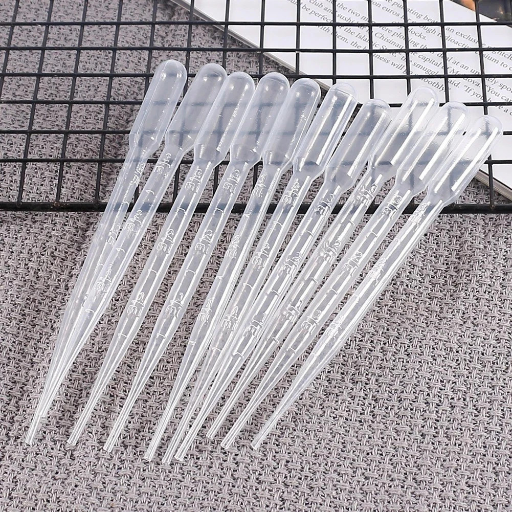 100 plastic transfer pipettes droppers graduated 3 ml 3ml Pasteur
