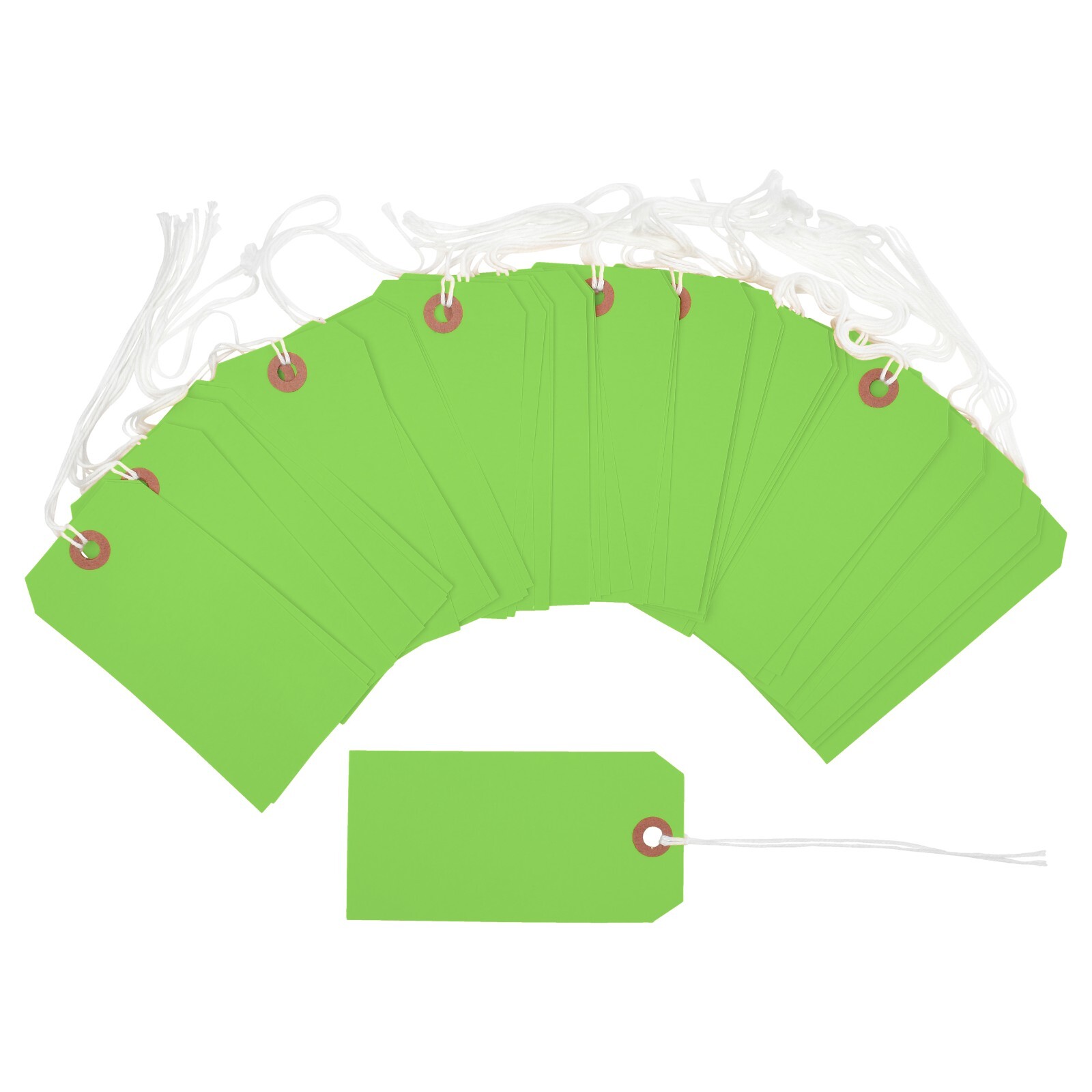 100 Green Tags 4 3/4″ x 2 3/8″ Size 5 Inventory Shipping Hang Tag with String