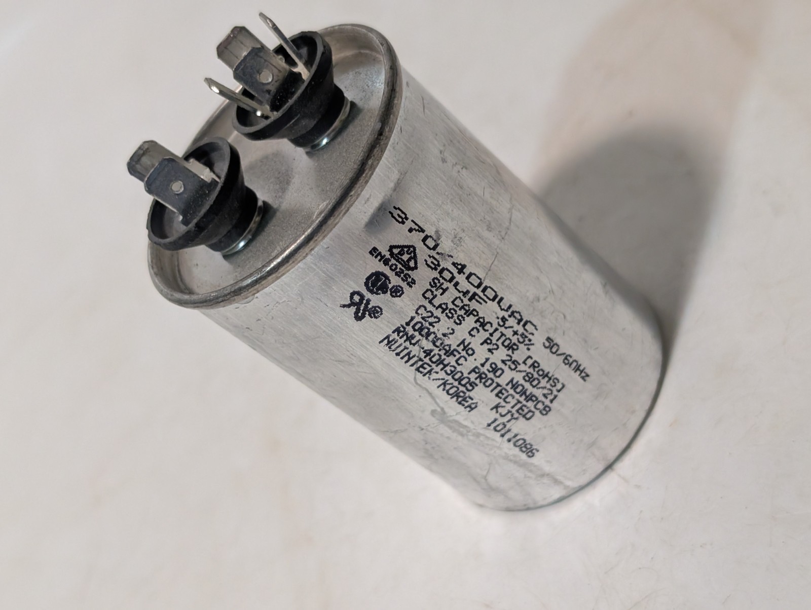 (3) 30µF, 370-400VAC capacitors: ECCOLL II 325P306H37N30N4X, Nuintek RNV-40H3005