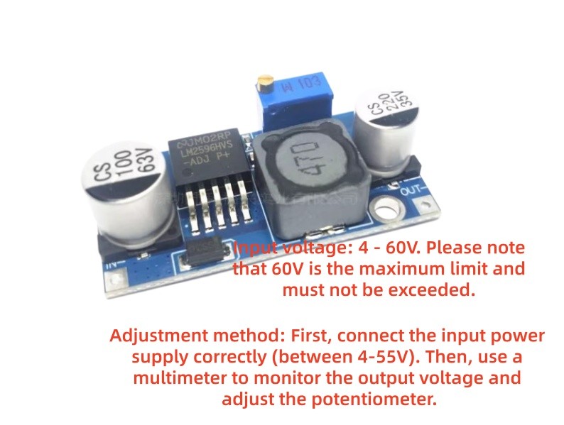 DC-DC 4.5-60V LM2596HVS LM2596HV Adjustable Step Down Power Module Converter-