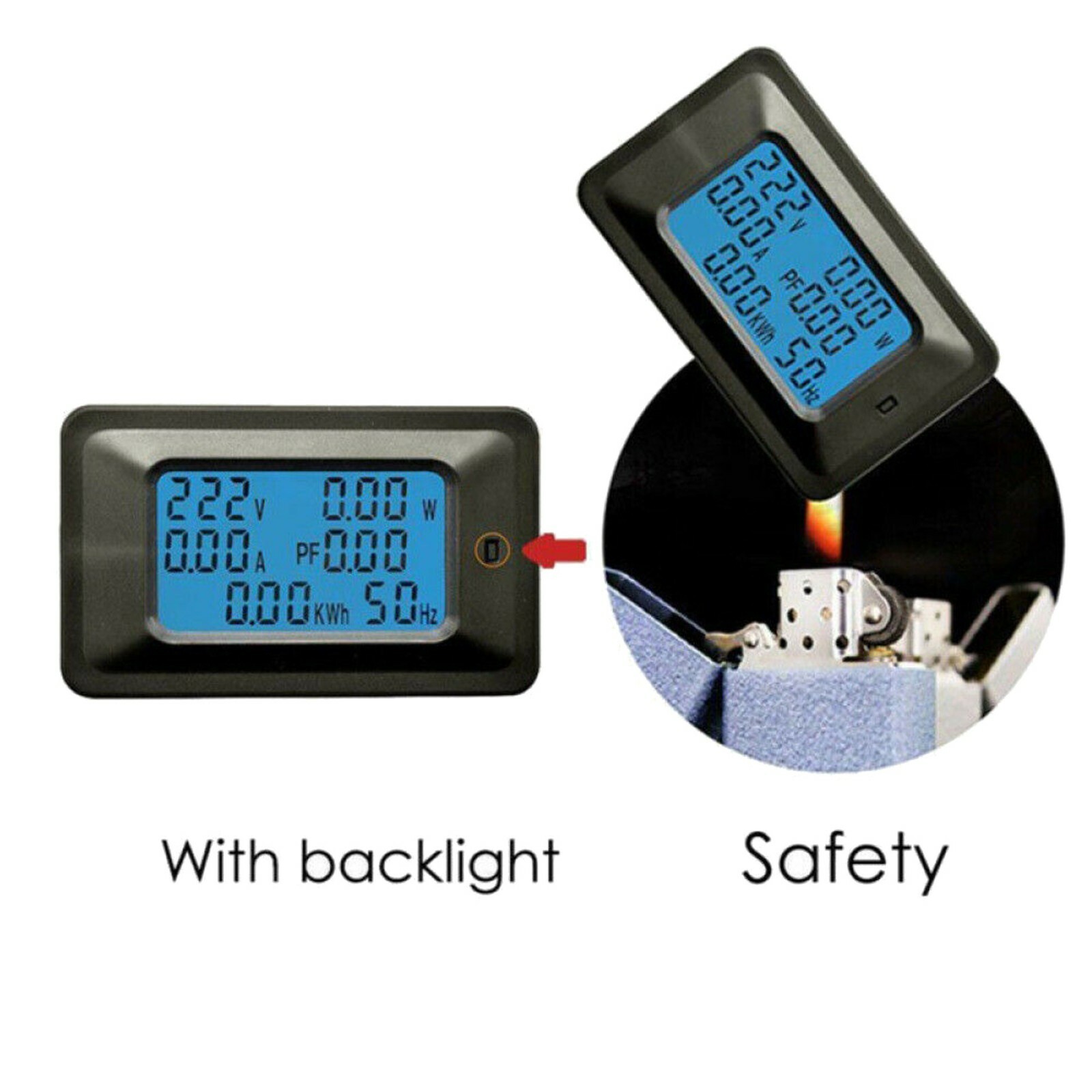 100A AC LCD Digital Volt Watt Power Voltage Meter Monitor KWh Voltmeter Ammeter