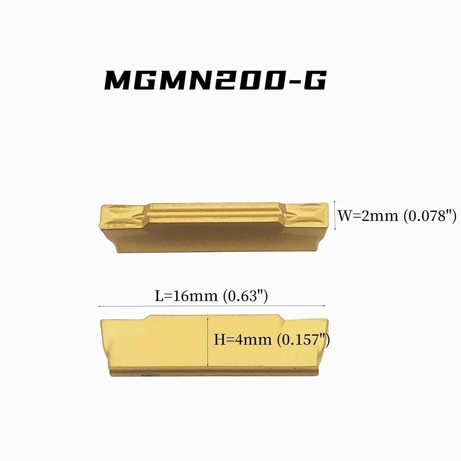 10pcs Carbide Inserts MGMN200-G for MGEHR/MGIVR Grooving Cut-Off Tool Holder