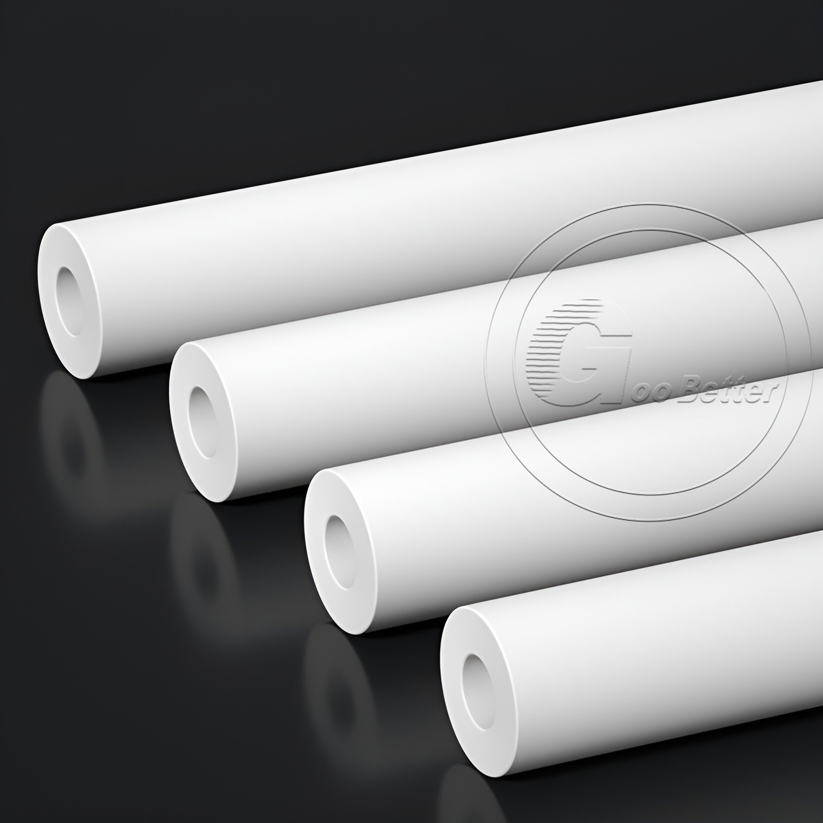 PTFE White Tube Pipe 100MM/150MM/200MM LENGTH, 40MM-120MM OD, 20MM-100MM ID
