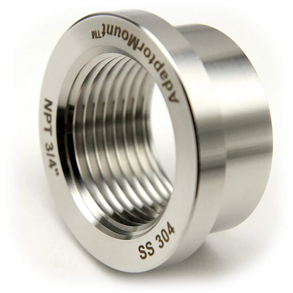 3/4″ NPT Stainless Steel 304 Female Threaded Stepped Weld Bung Mounting Fitti…