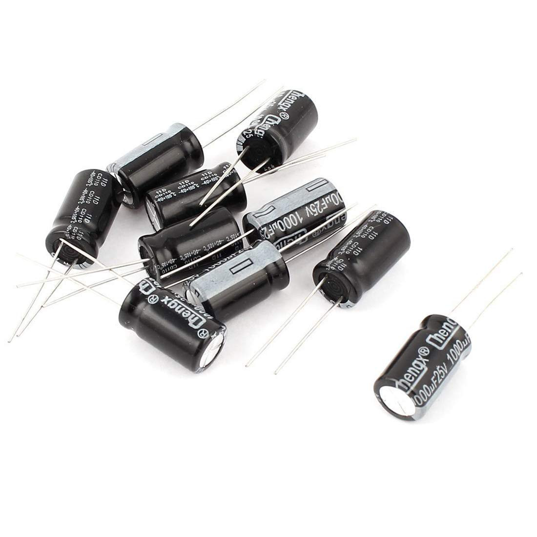 (Pack of 12 Pieces) 1000Uf 25V Capacitor, Aluminum Electrolytic Capacitor 1000Uf