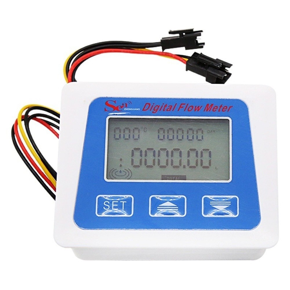 Water Flow Meter Digital Display Powered with Wide Range 130L Min