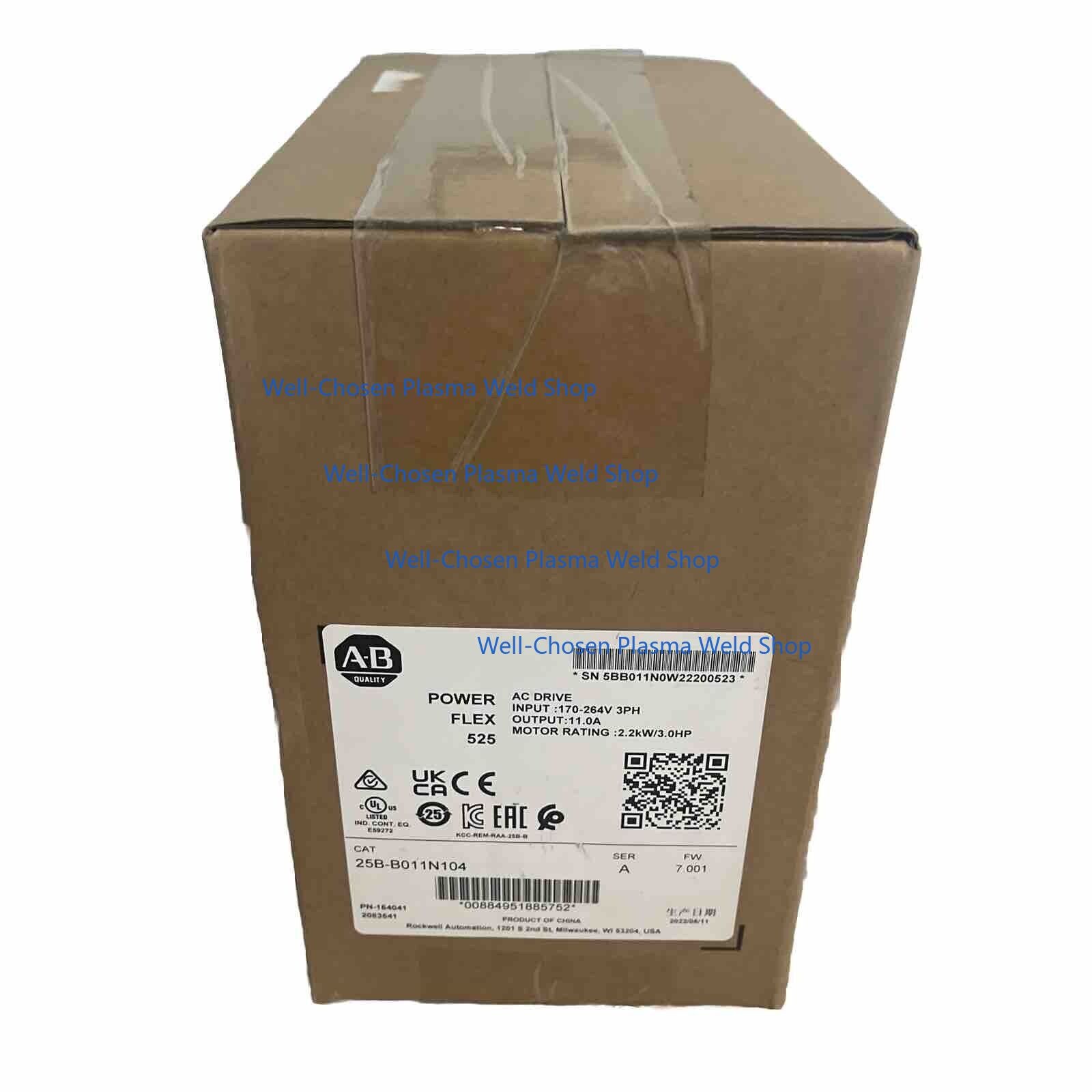 25B-B011N104 New AB PowerFlex 525 2.2kW (3Hp) AC Drive Factory Seal 25BB011N104