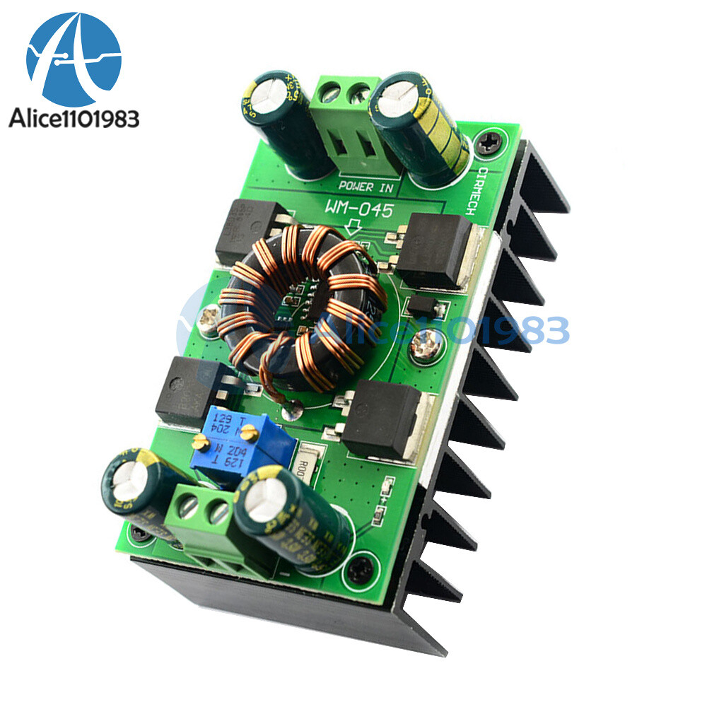 DC 5V-30V 300W 10A CC CV Auto Step-Up Step-Down Buck-Boost Power Supply Module