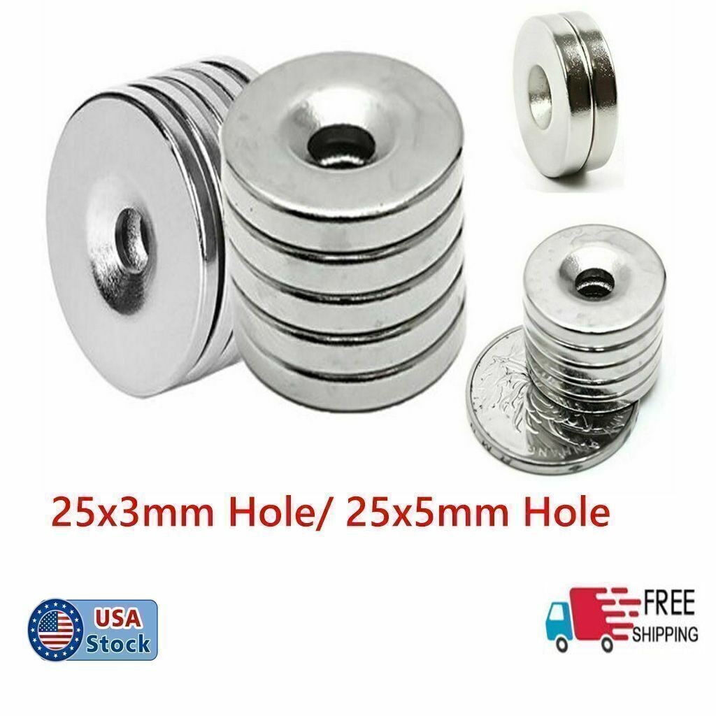 N35 Countersunk Ring Round Disc Strong Neodymium Magnets Rare Earth with Hole