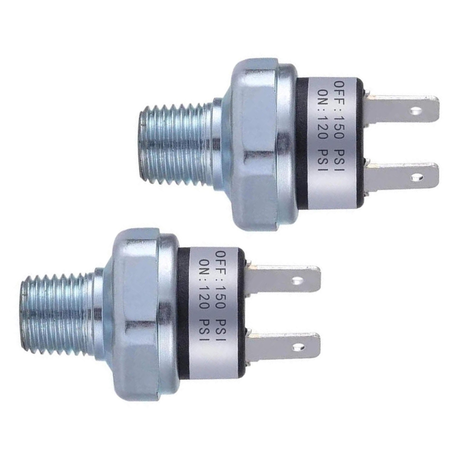 2Pcs Replacement Air Pressure Switch 120-150 PSI For Air Compressor 1/4″-18 NPT