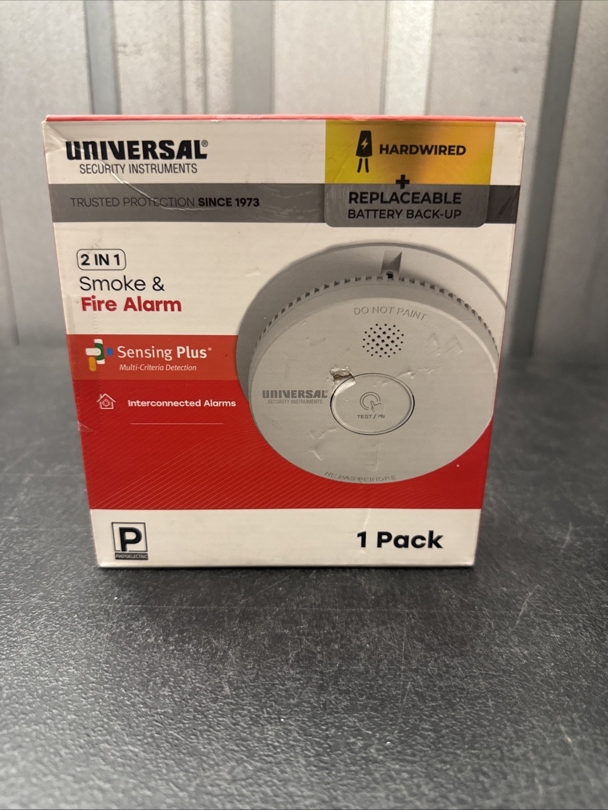 Universal Security Instruments Hardwired 2 Pack Battery Backup Smoke Detector