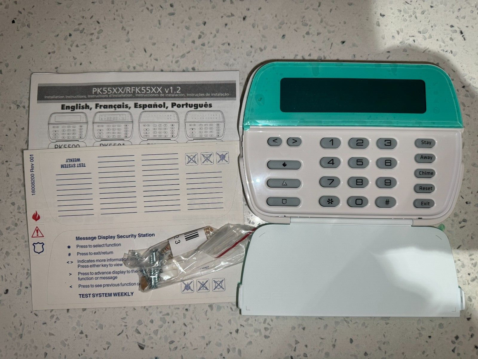 DSC RFK5501 Power Series LCD RFK5501 Keypad with Wireless Receiver NEW!