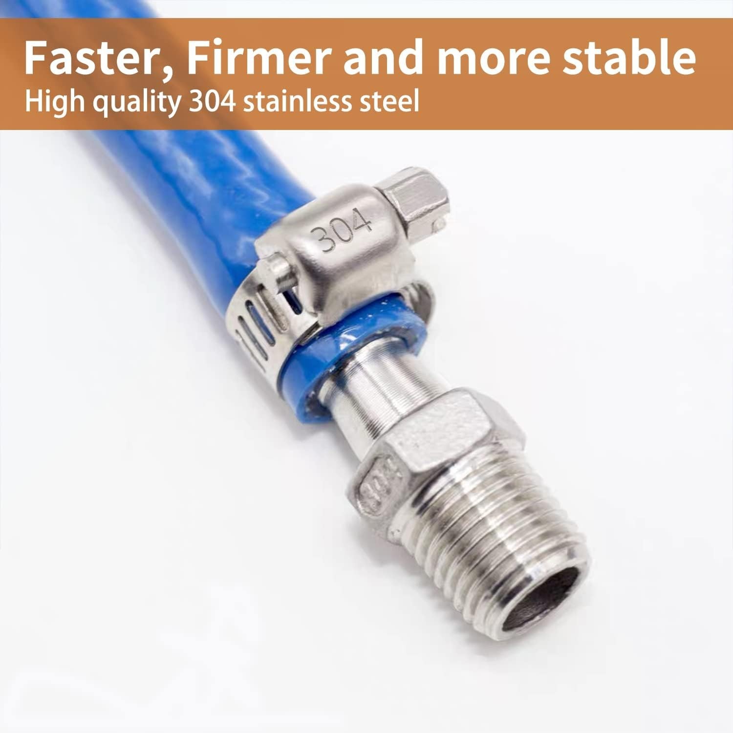 Small Hose Clamp, 100 Pack Hose Clamps Stainless Steel Worm Gear Fuel Line Ho
