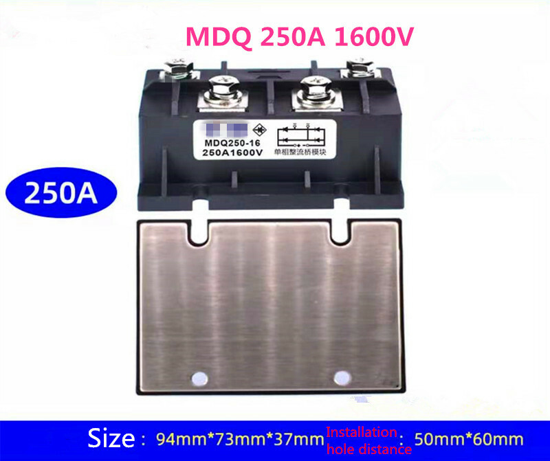 1Pc MDQ100A/200A/300A/400A/500A/1000A 1600V Single Phase Diode Bridge Rectifier