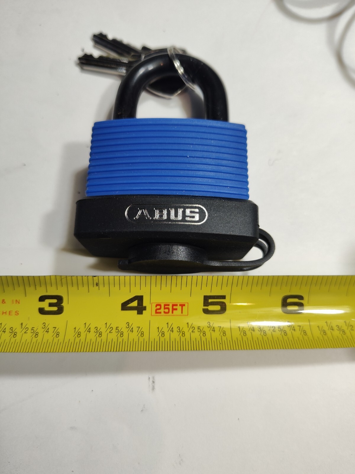 ABUS 70IB/50 MK KD Keyed Padlock, 59/64 in,Rectangle,Blue 5UKK2