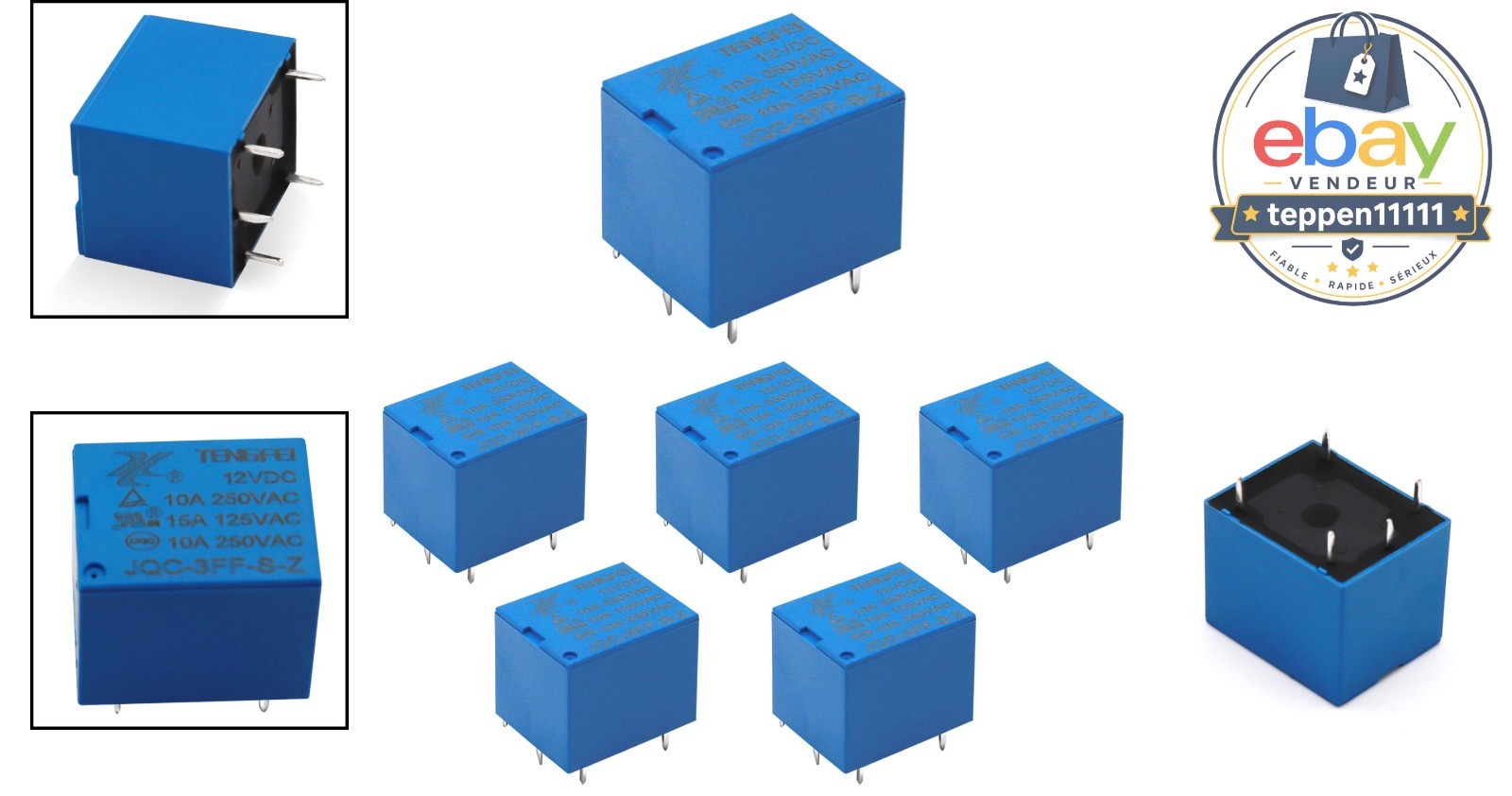 12V DC Coil Relay SPDT Mini PCB Power Relay 5 Pins