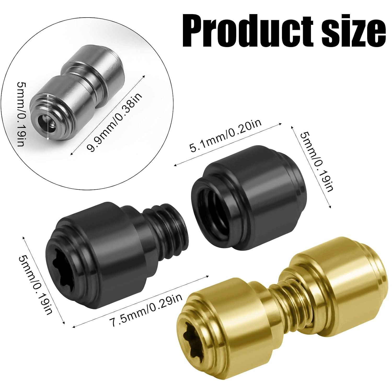 Titanium Thumb Stud Replacement Screws for Benchmade 535 Bugout (3 Sets)