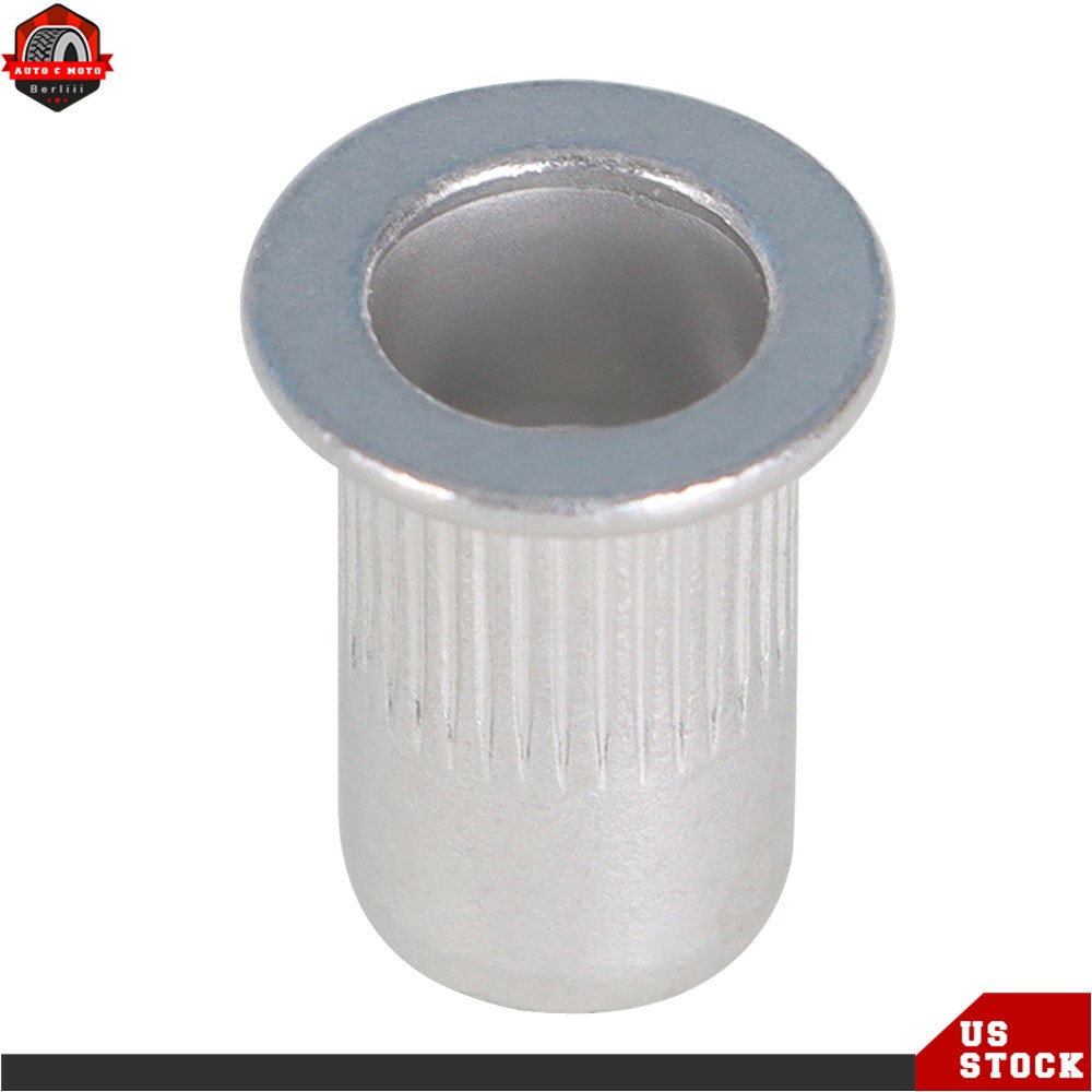Aluminum Rivet Nut rivnut Insert Nut Pack Of 100 M6 6mm Flat Head NEW