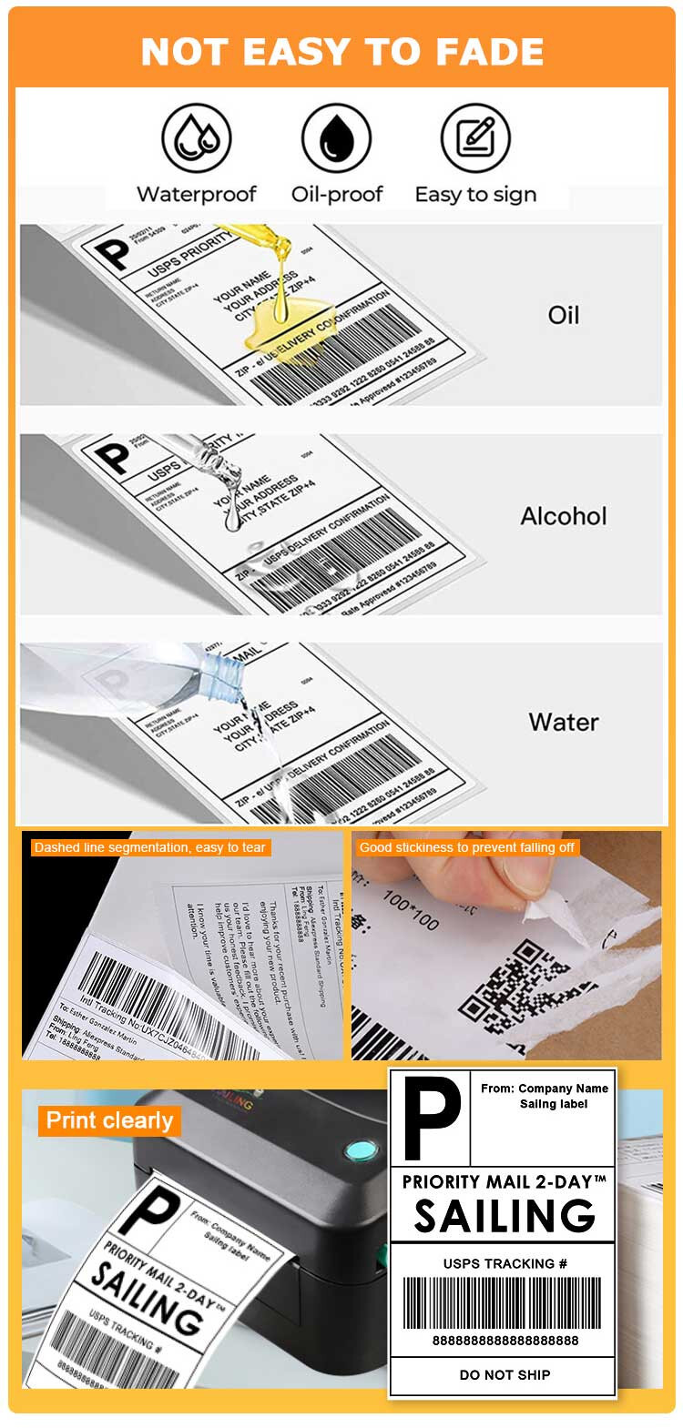 4 Rolls 4×6 Direct Thermal Shipping Labels – 250 per roll – 1000 labels