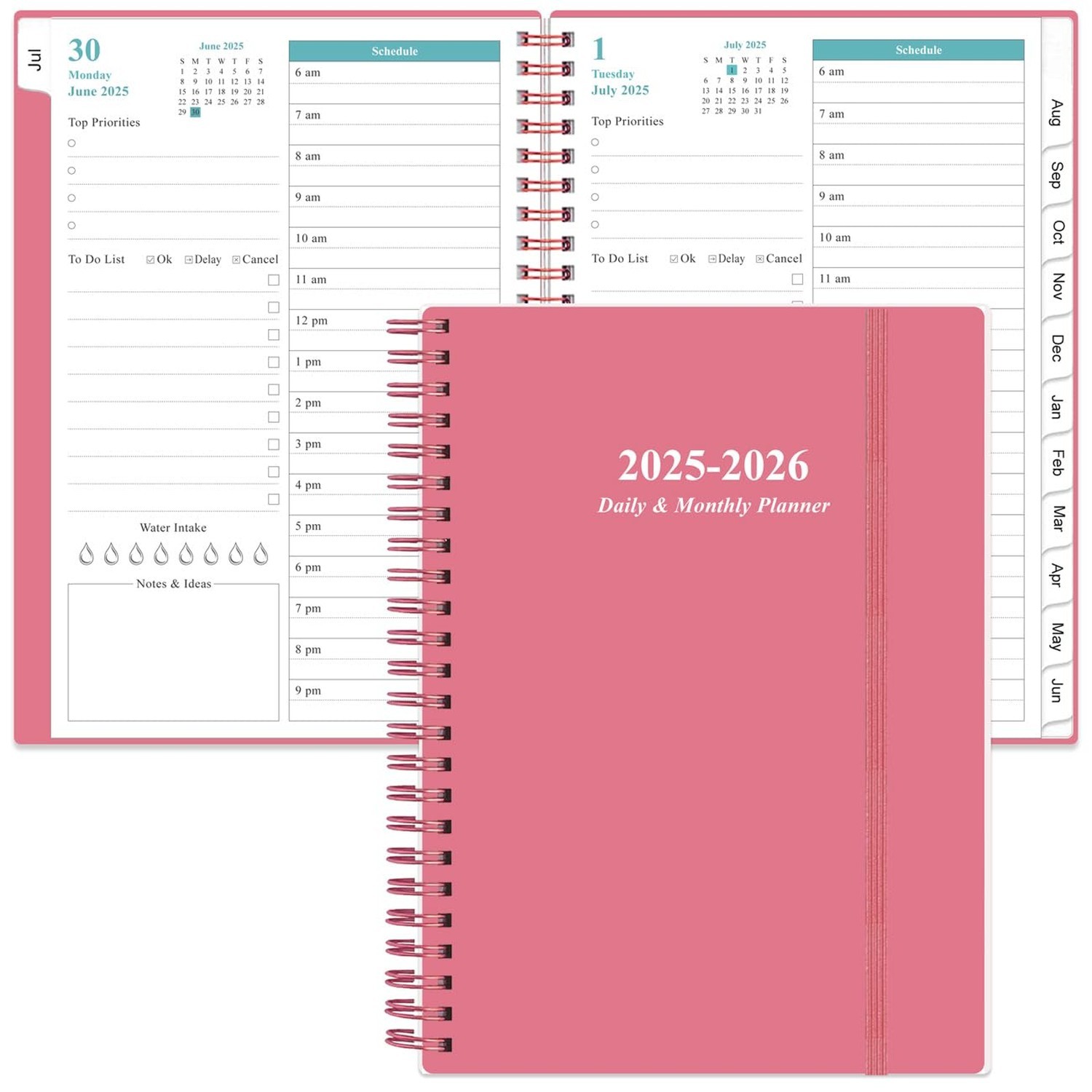 2025-2026 Daily & Monthly Planner – One Page Per Day, Daily Planner from July…