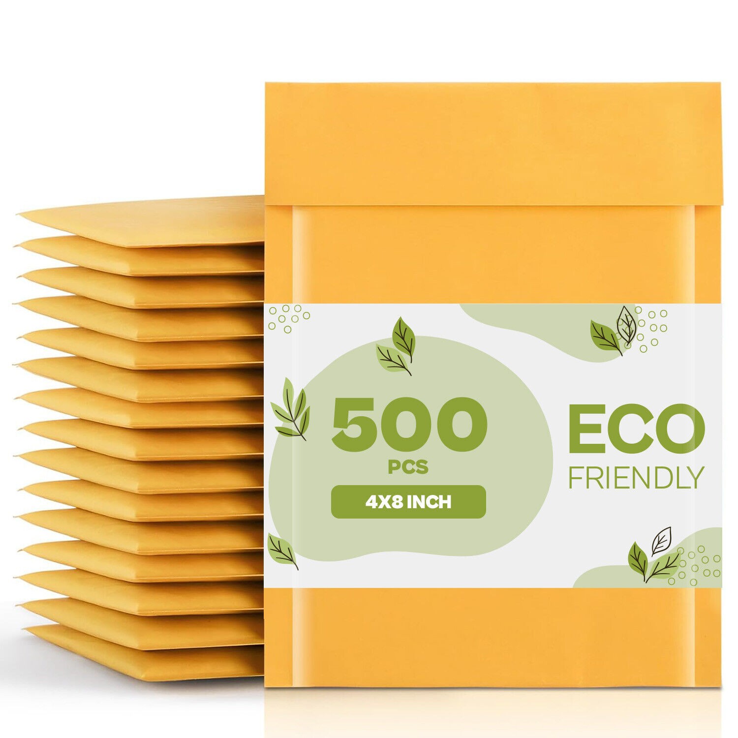 500 Kraft Bubble Mailers Padded Envelope Shipping Bags Self Seal 4″ x 8″ (000)