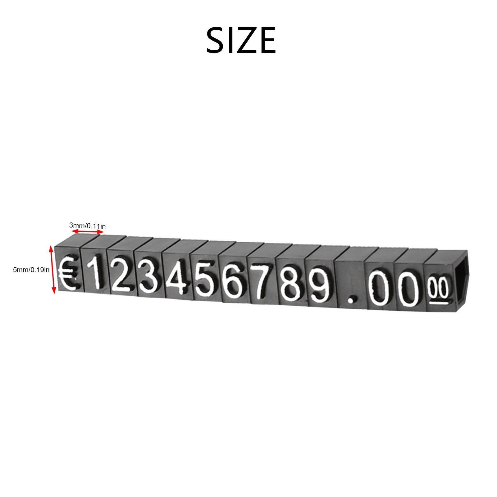120 Sets Plastic Cubes Price Display Label Adjustable Number Stand9362