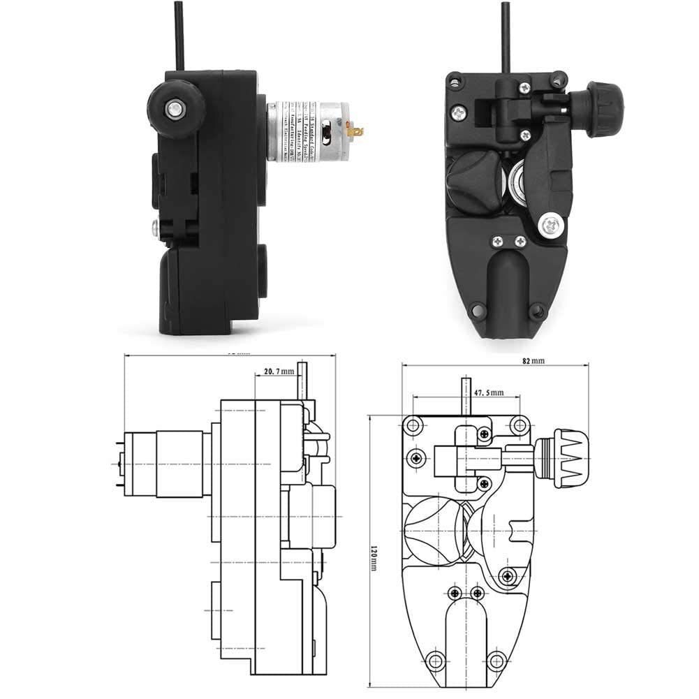 12v 24v Wire Feed Assembly Drive Motor fit HITBOX HBM200 HBM1200 MT2000II welder