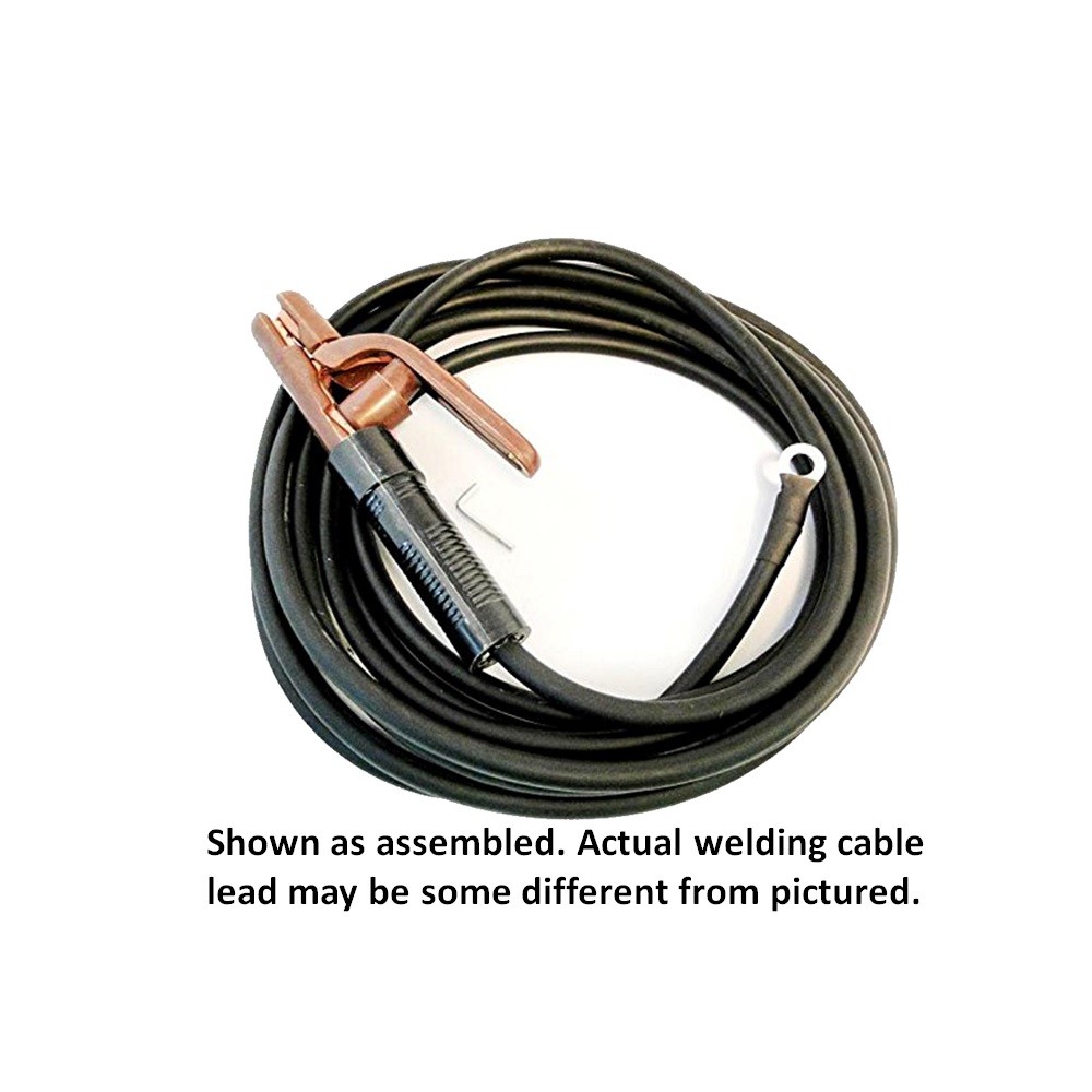 WeldingCity® 25-ft 2-AWG Welding Cable w/ 300A Stick Holder and Lug | US Seller