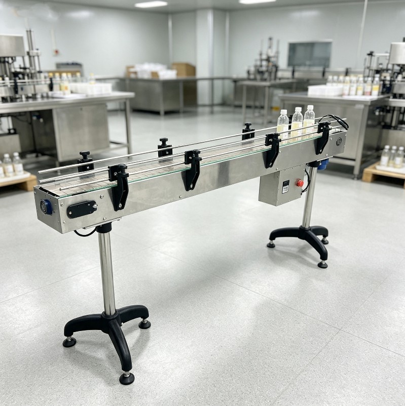 Small Assembly Line Conveyor Belt 77.95in Length 7.75in Width Adjustable Speed
