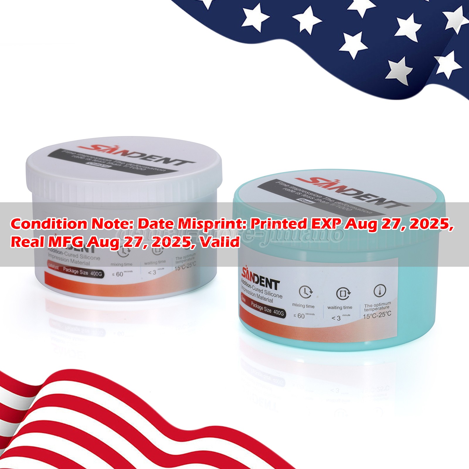 Dental Putty Fast Set PVS VPS Impression Material Silicon Base+Catalystst SA