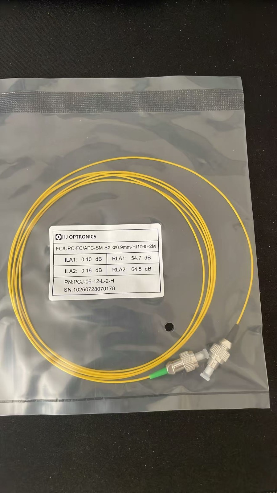 HJ Optronics HI-1060 fiber jumper 900um loose tube 2.0m FC/UPC-FC/APC Patch Cord