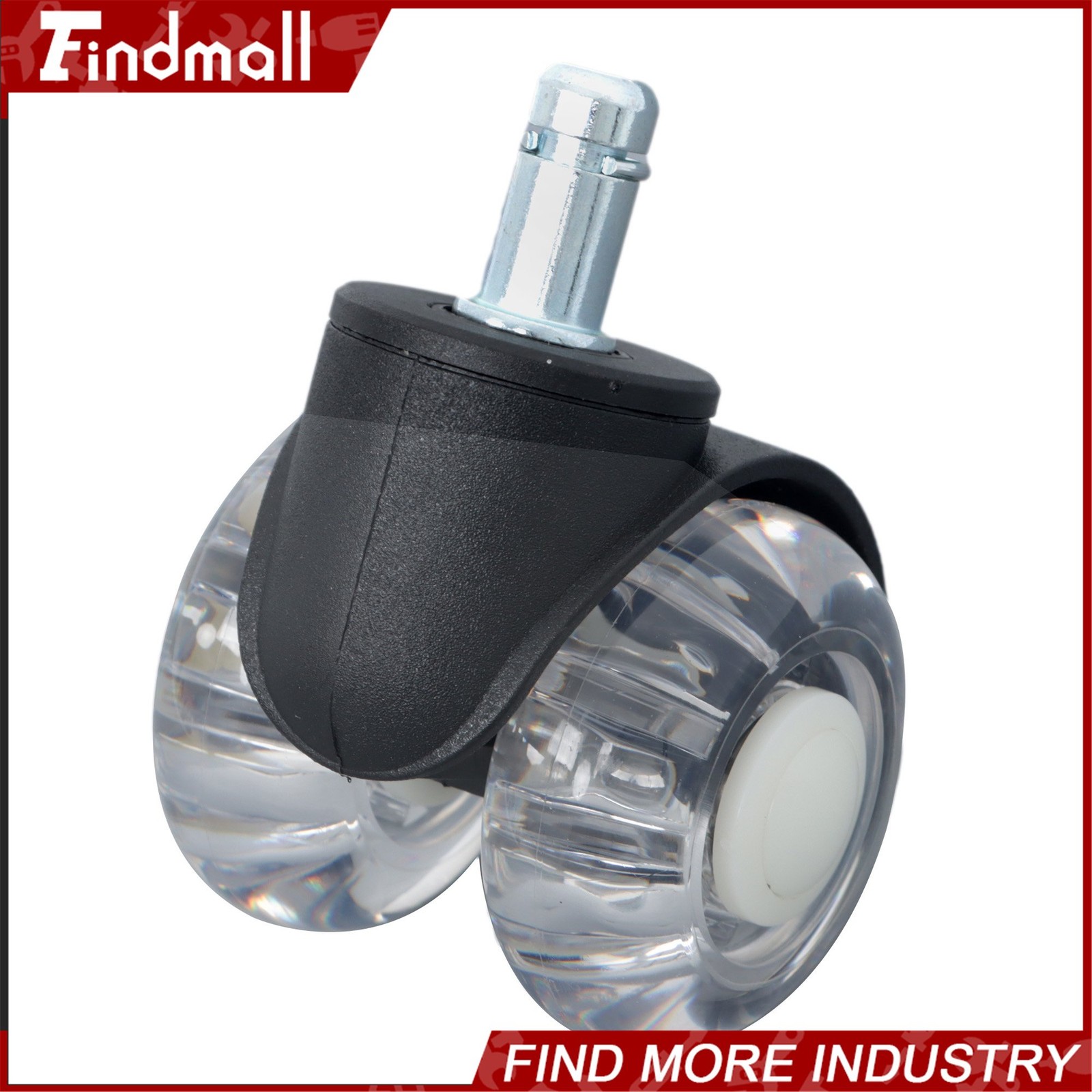 Findmall 5 Pack 2Inch Heavy Duty Office Chair Caster Rubber 360° Swivel Wheels
