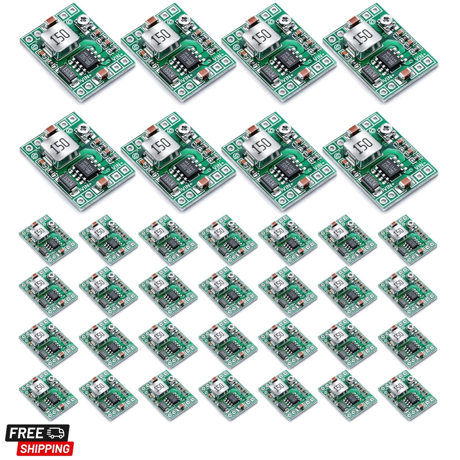 3 Pack MP1584EN DC-DC Buck Converter Adjustable Power Module 24V to 12V 9V 5V 3V