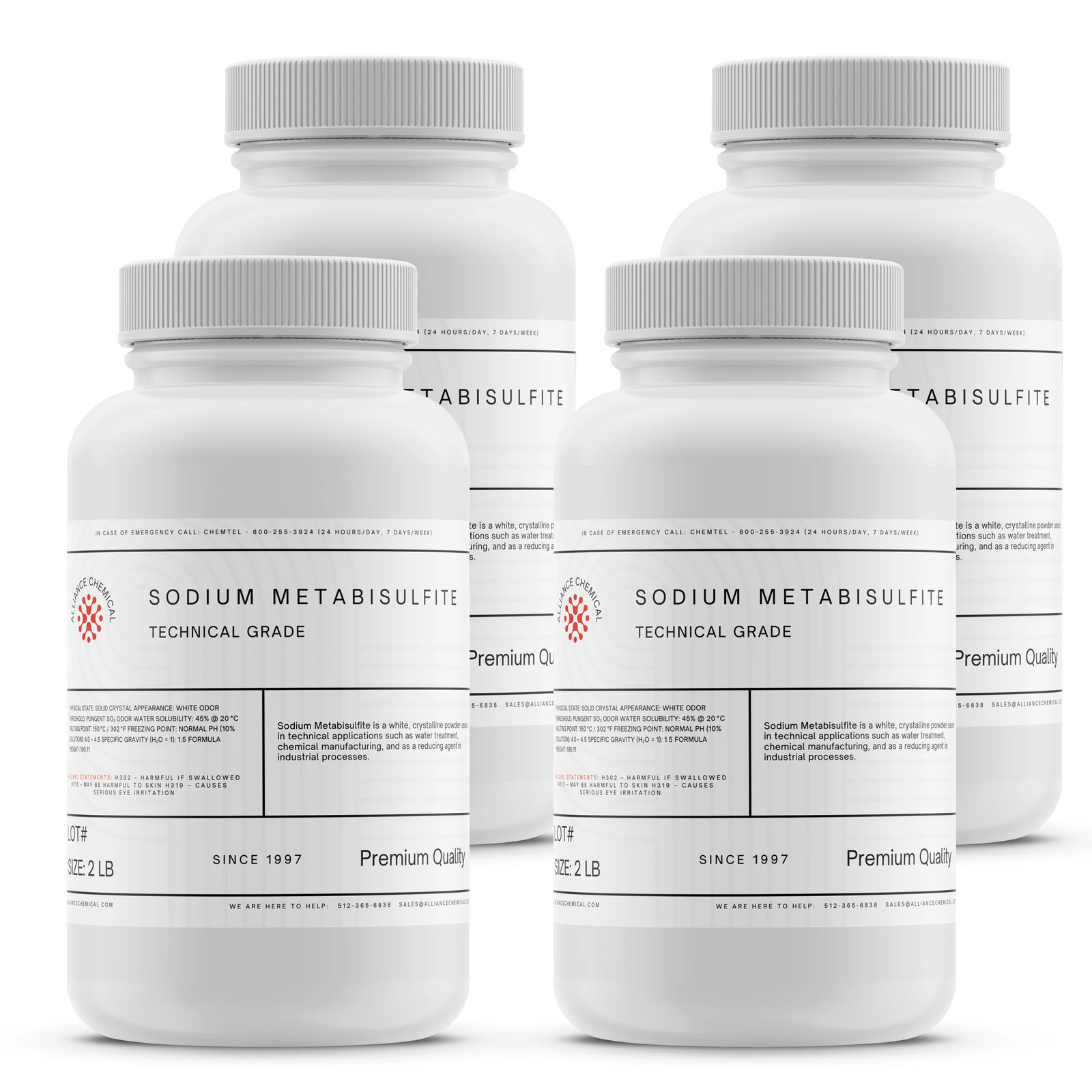 Sodium Metabisulfite – Technical Grade – 4 Pack (8 lbs.)