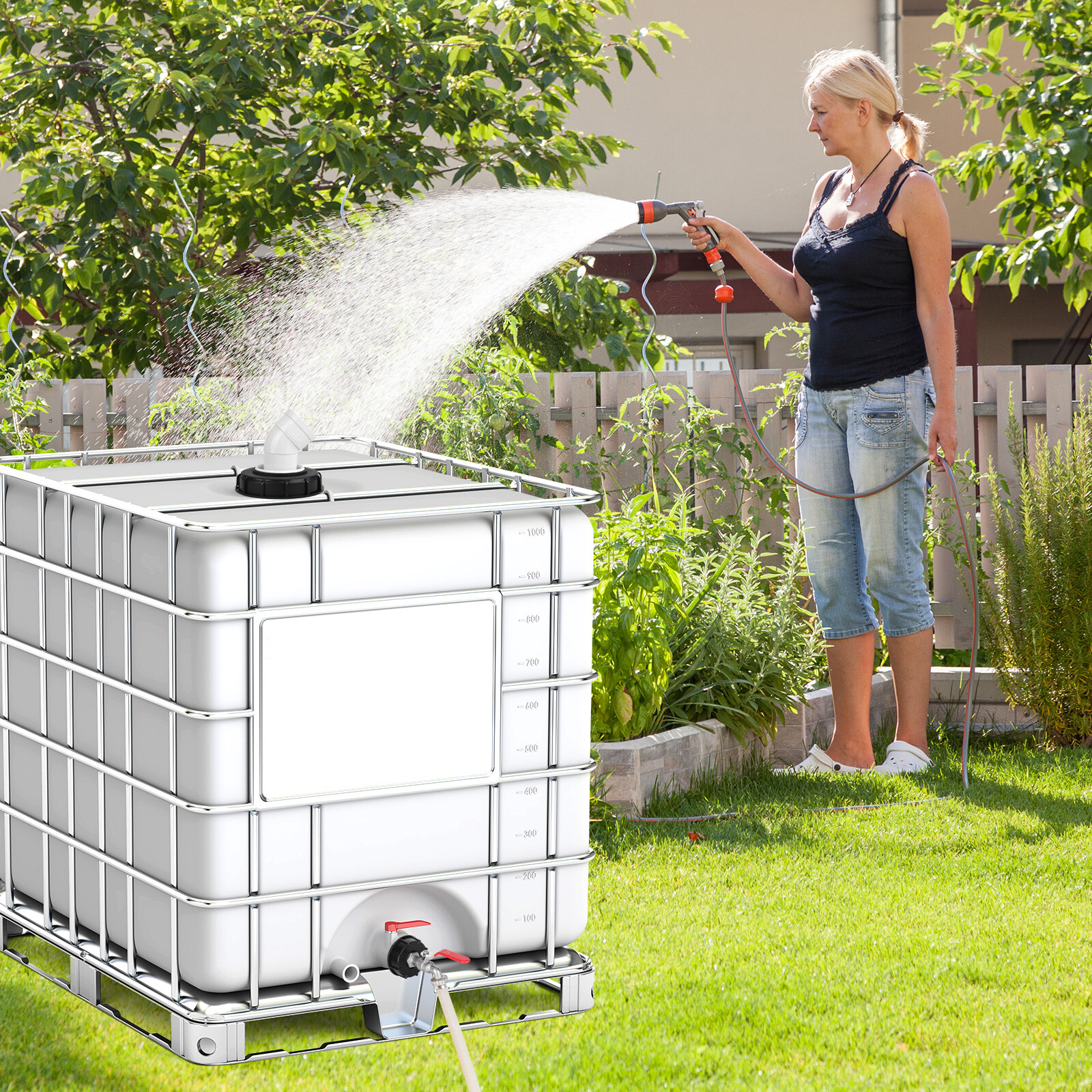 45° IBC Tote Tank Cover with Filter Tank Cap Ton Barrel Filter Lid Cover
