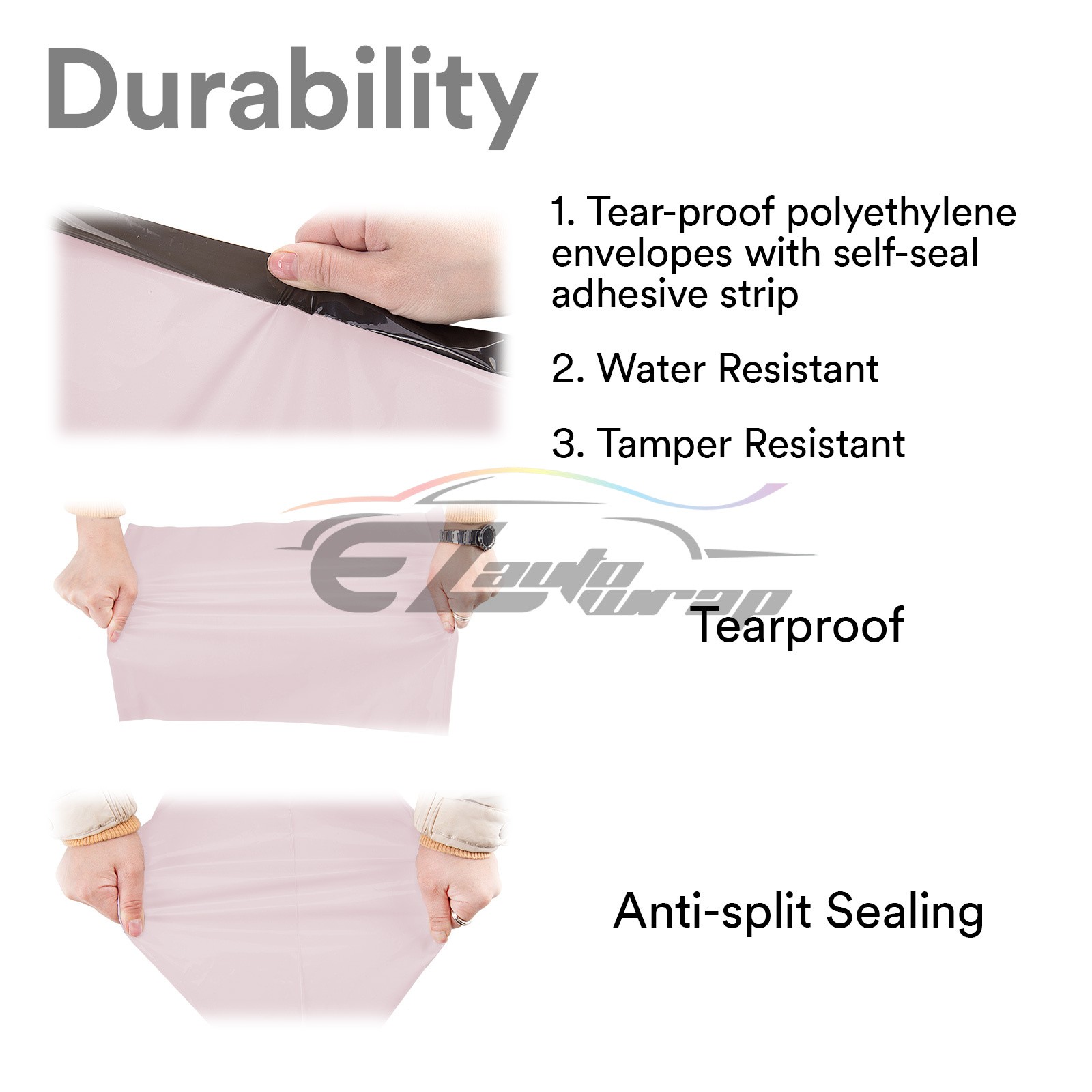 ANY SIZE Carnation Pink Poly Mailers Shipping Envelopes Plastic Bag Self Sealing