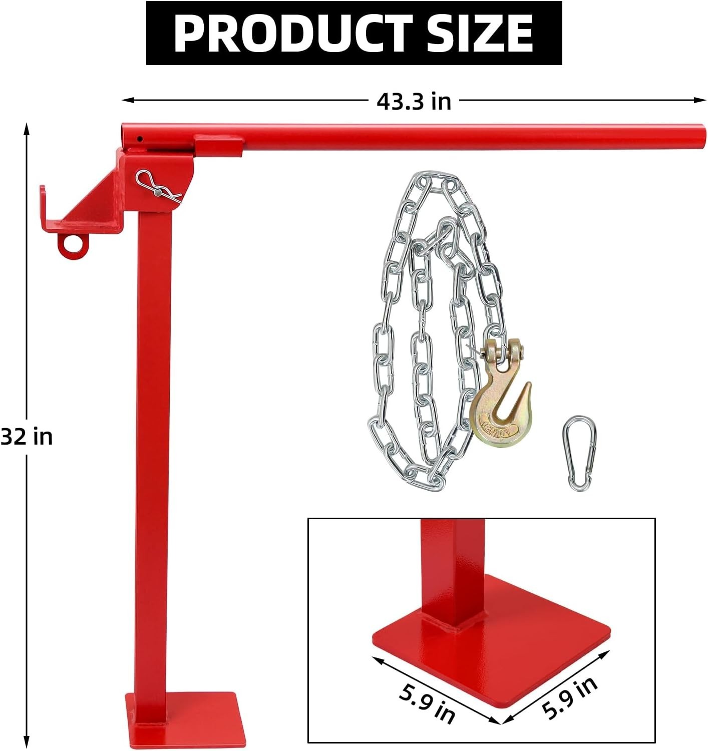 Fencing T-Post Puller – Easily Removes Studded Fence T-Posts & More– All Steel