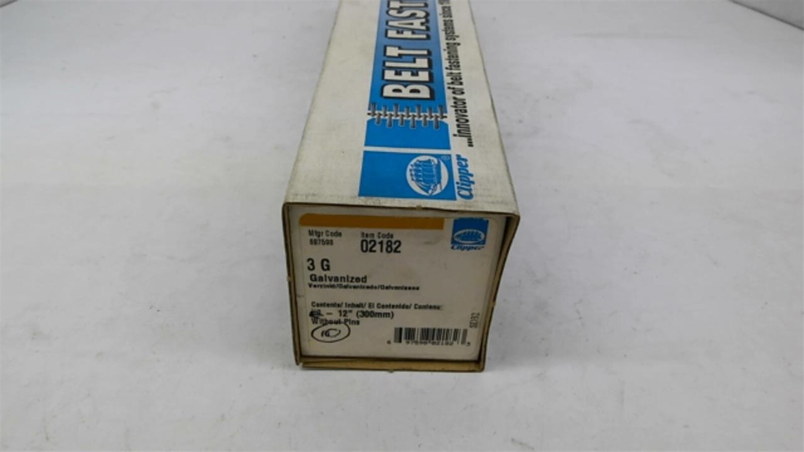 Clipper 3 G 02182 Belt Fasteners Galvanized 10 12″ (300 MM) Box of 10