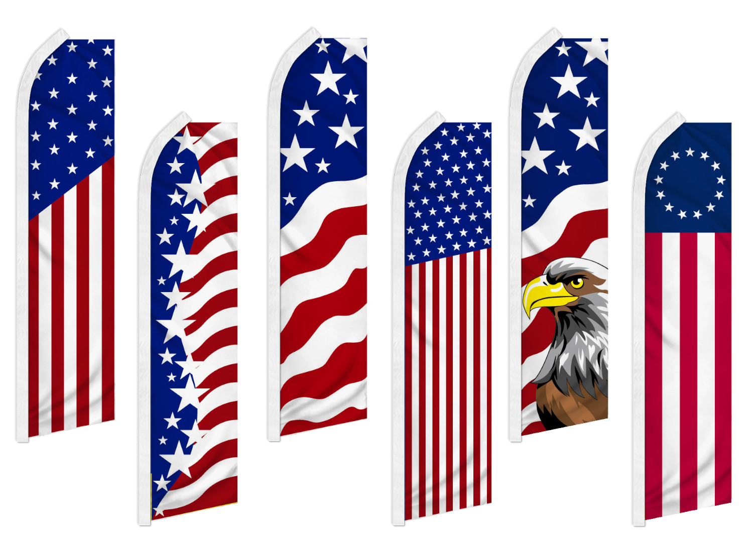 USA Swooper Feather Flutter Flag Large US American Flags