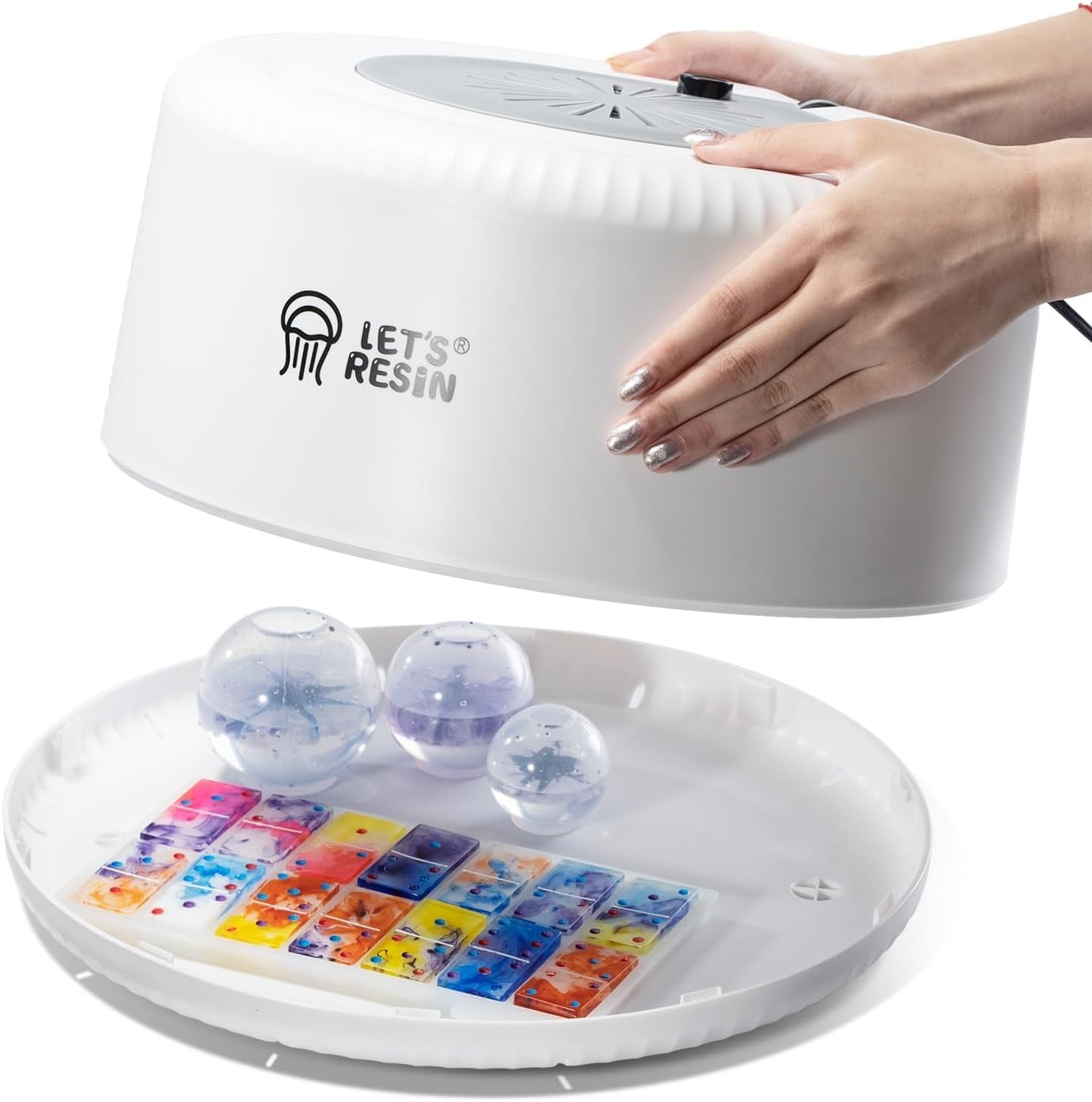 Resin Curing Machine with Large Tray for DIY Silicone Molds & Fast Drying
