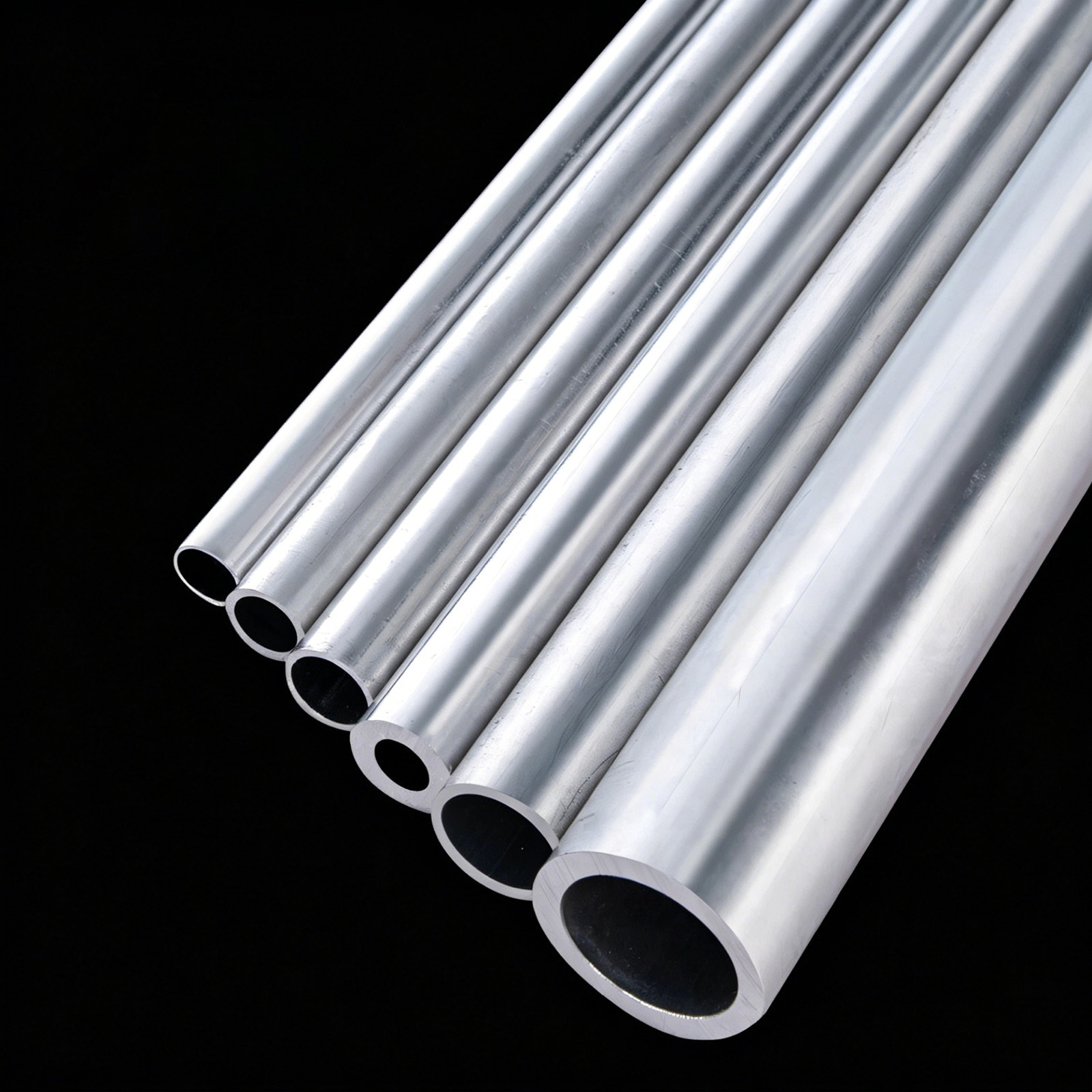 Aluminium Round Tube Pipe 0.2mm 0.5mm 1mm Wall Thickness, Length 300mm 6063T6