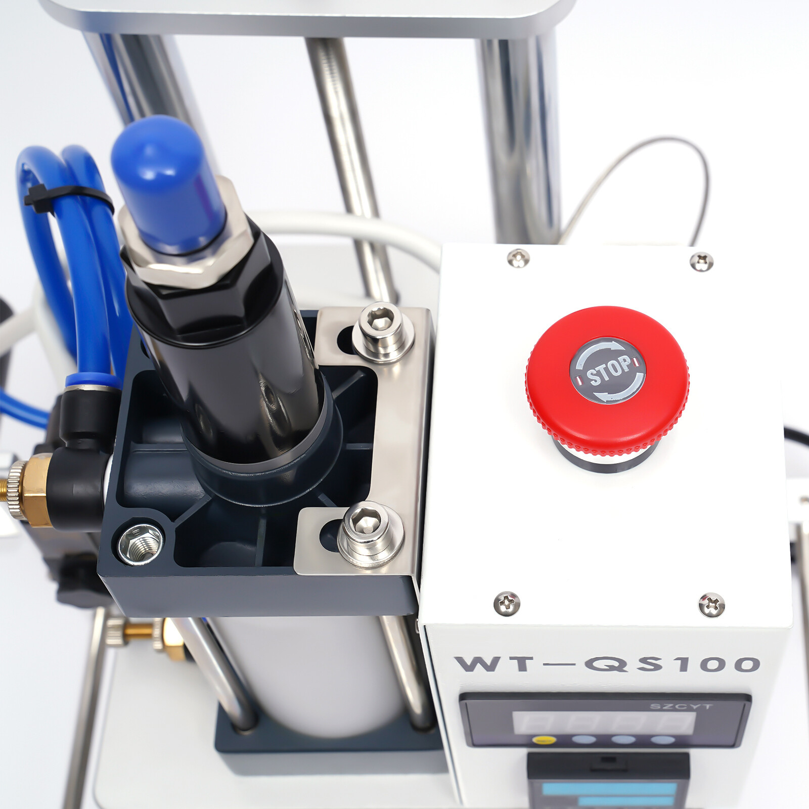 Hot Foil Stamping Machine 550W Air Pneumatic For Leather PU Logo Press 8x10cm